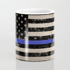 Thin Blue Line Police Flag First Responder USA Hero Coffee Mug Gallery Image 4