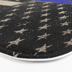 Thin Blue Line Police Flag First Responder USA Hero Bath Mat Gallery Image 3