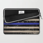 Thin Blue Line Police Flag First Responder USA Hero Laptop Sleeve Gallery Image 2