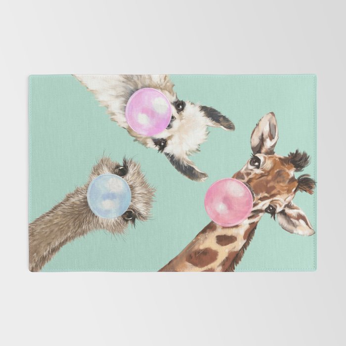 Bubblegum Gangs in Green Rug Gallery Image 2
