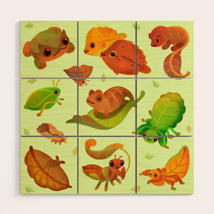 Leaf mimics Wood Wall Art Gallery Image 1