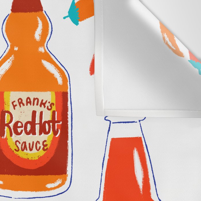 Hot Sauce and Chili Peppers Wall Tapestry Gallery Image 3