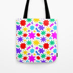 Colorful fun star doodle pattern Tote Bag Gallery Image 1