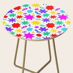 Colorful fun star doodle pattern Side Table Gallery Image 2