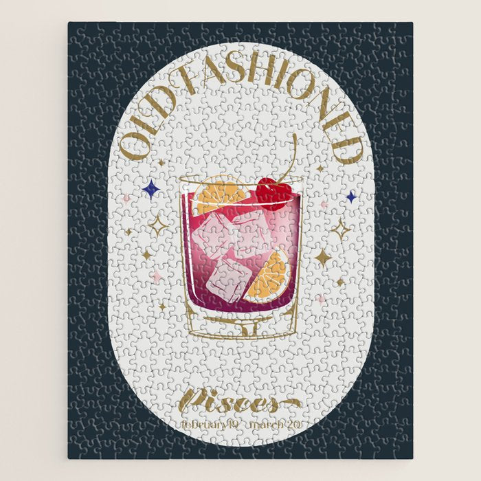 Old Fashioned Cocktail Zodiac Sign Jigsaw Puzzle Gallery Image 1