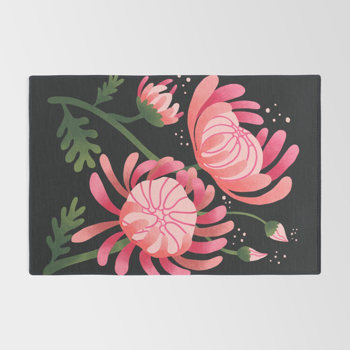 Abstract Mum Flowers // Protea // Peonies Rug Gallery Image 2