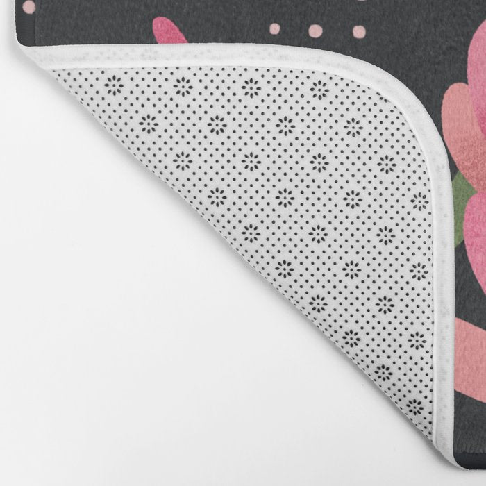 Abstract Mum Flowers // Protea // Peonies Bath Mat Gallery Image 2