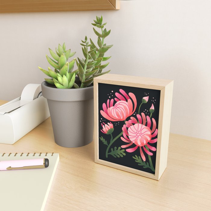 Abstract Mum Flowers // Protea // Peonies Mini Art Print Gallery Image 2