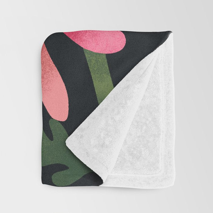 Abstract Mum Flowers // Protea // Peonies Throw Blanket Gallery Image 3