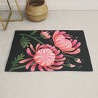 Abstract Mum Flowers // Protea // Peonies Rug Gallery Image 1