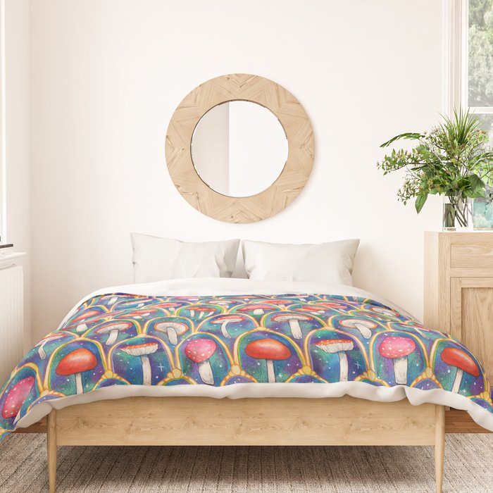 Luxury abstract mushroom pattern - original Duvet Cover Gallery Image 3
