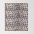 Luxury abstract mushroom pattern - original Throw Blanket Gallery Image 2