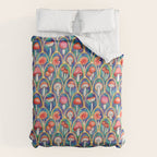 Luxury abstract mushroom pattern - original Comforter Gallery Image 6