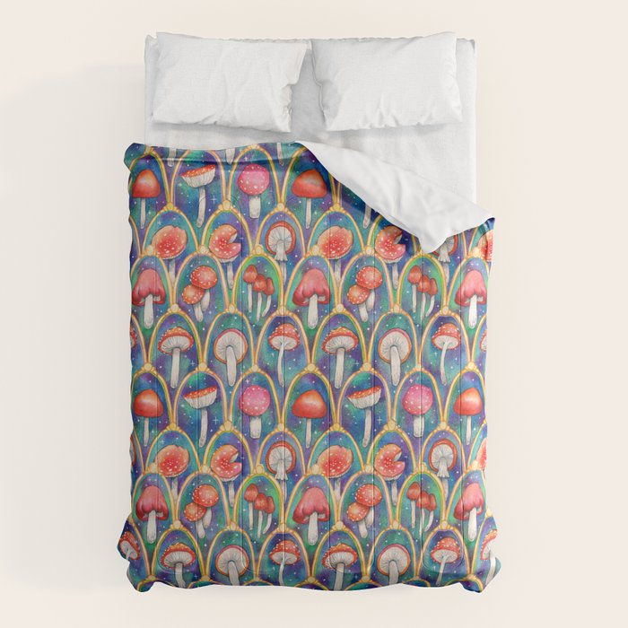 Luxury abstract mushroom pattern - original Comforter Gallery Image 1