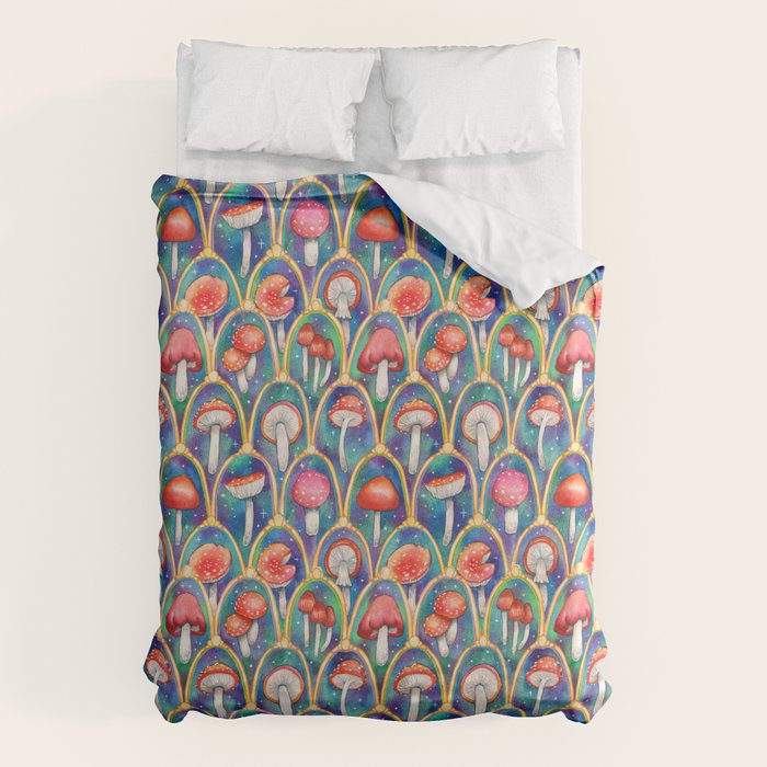Luxury abstract mushroom pattern - original Duvet Cover Gallery Image 6