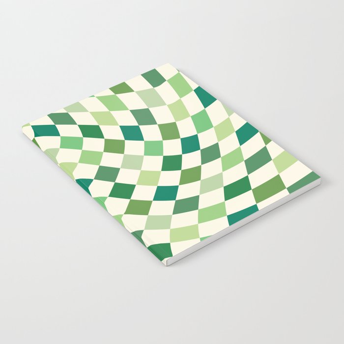 Green Checkered Swirl Notebook Gallery Image 2