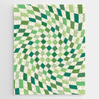 Green Checkered Swirl Jigsaw Puzzle Gallery Image 1