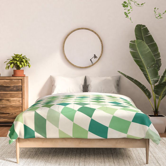 Green Checkered Swirl Comforter Gallery Image 3