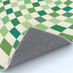 Green Checkered Swirl Rug Gallery Image 4