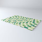 Green Checkered Swirl Rug Gallery Image 3