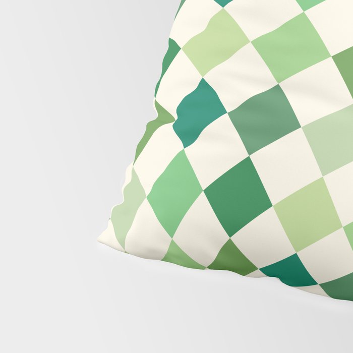 Green Checkered Swirl Pillow Sham Gallery Image 4