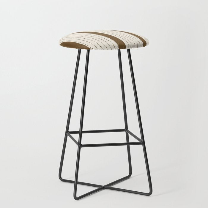 Lines IV (Cream & Chocolate) Stool Gallery Image 1