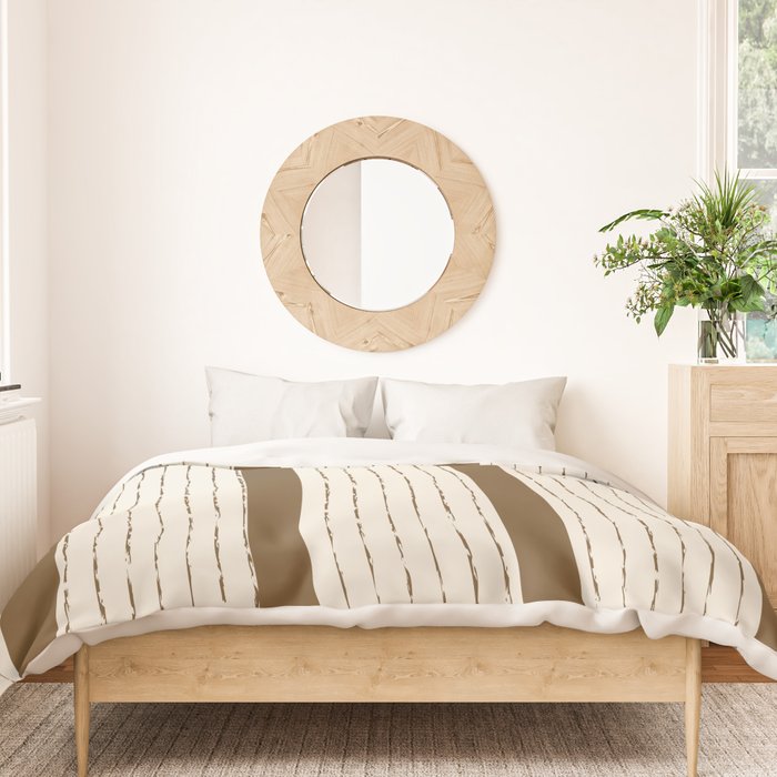 Lines IV (Cream & Chocolate) Duvet Cover Gallery Image 3