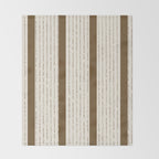 Lines IV (Cream & Chocolate) Throw Blanket Gallery Image 2