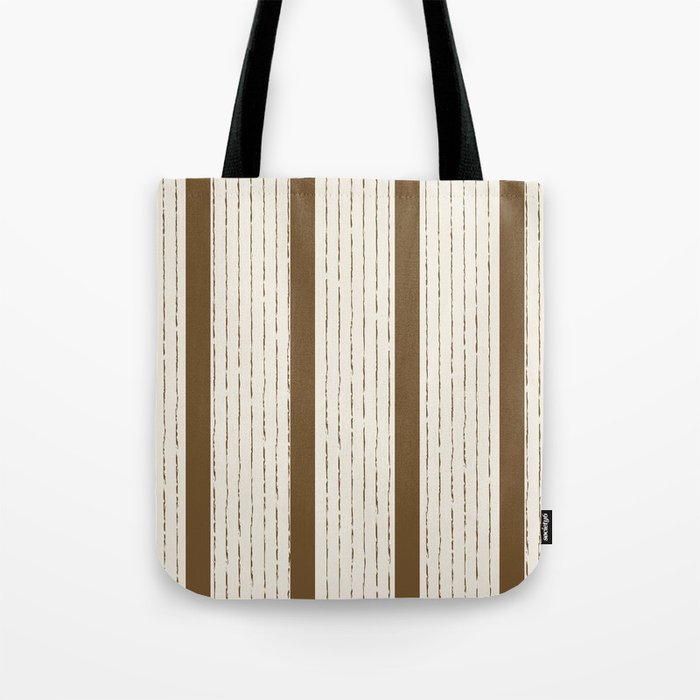 Lines IV (Cream & Chocolate) Tote Bag Gallery Image 1