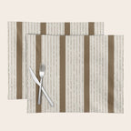 Lines IV (Cream & Chocolate) Placemat Gallery Image 1