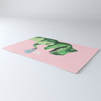 T-Rex Enjoying Coffee in Pink Rug Gallery Image 3