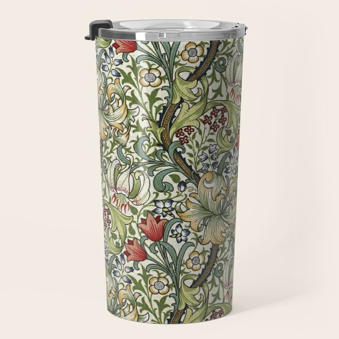 William Morris honeysucklea, Morris floral , No.4, Travel Mug Gallery Image 3