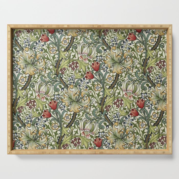William Morris honeysucklea, Morris floral , No.4, Serving Tray Gallery Image 1