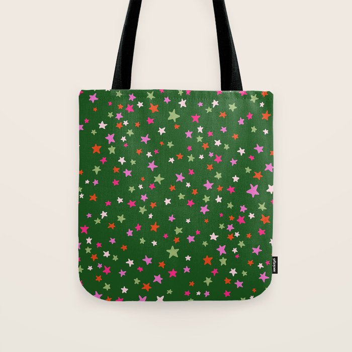 Festive Playful Starry Scatter Tote Bag Gallery Image 1