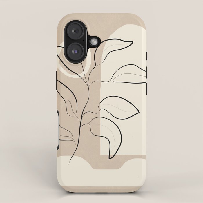 Abstract Minimal Plant 8 iPhone Case Gallery Image 1