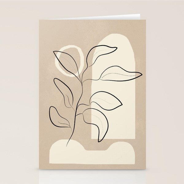 Abstract Minimal Plant 8 Stationery Card Gallery Image 2
