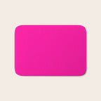 Girly modern neon pink solid color Bath Mat Gallery Image 1