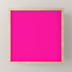 Girly modern neon pink solid color Mini Art Print Gallery Image 1