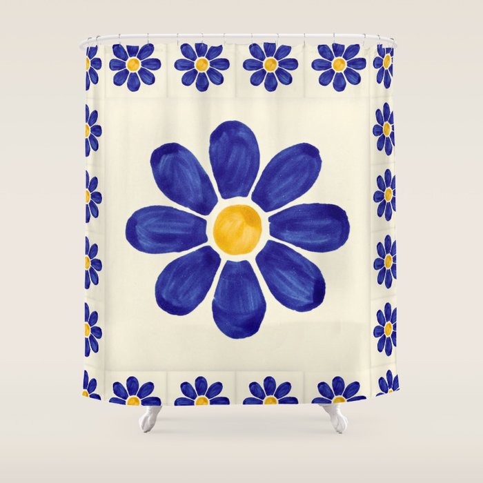 talavera mexican tile Shower Curtain Gallery Image 1