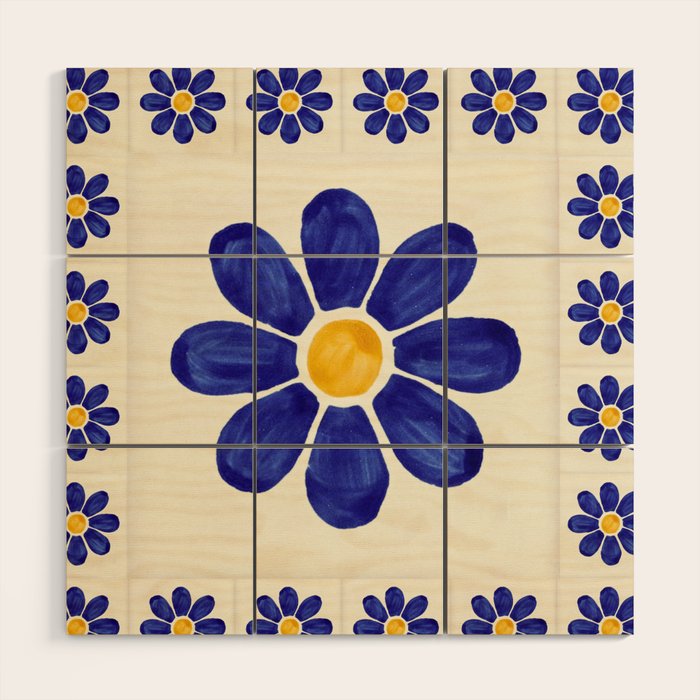 talavera mexican tile Wood Wall Art Gallery Image 1