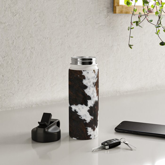 Modern cow hide animal print Water Bottle Gallery Image 4