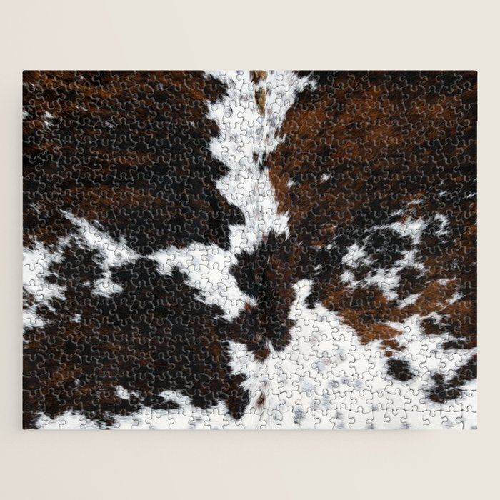 Modern cow hide animal print Jigsaw Puzzle Gallery Image 1