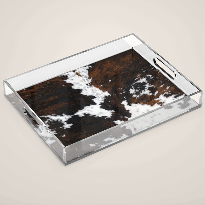 Modern cow hide animal print Acrylic Tray Gallery Image 1