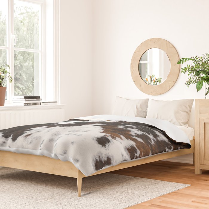 Modern cow hide animal print Duvet Cover Gallery Image 2
