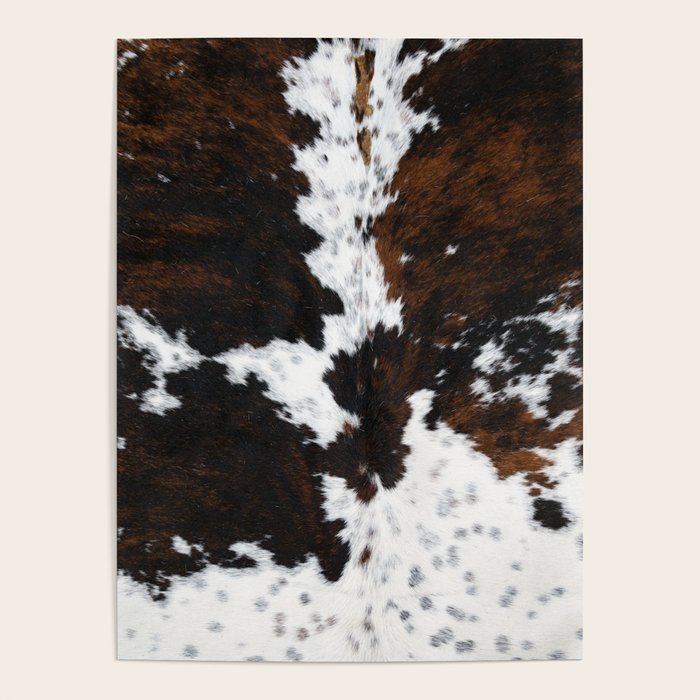 Modern Cow Hide Animal Print Poster