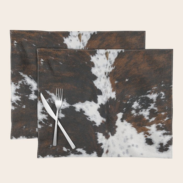 Modern cow hide animal print Placemat Gallery Image 1