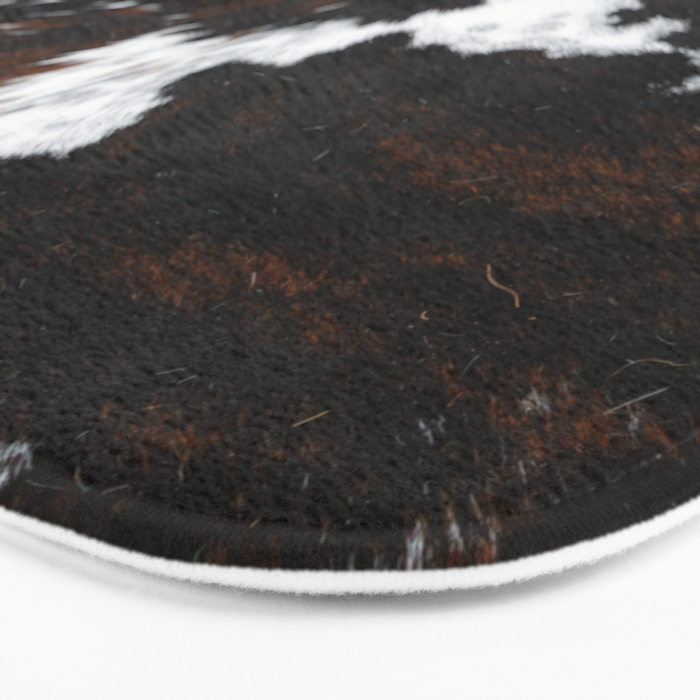 Modern cow hide animal print Bath Mat Gallery Image 3