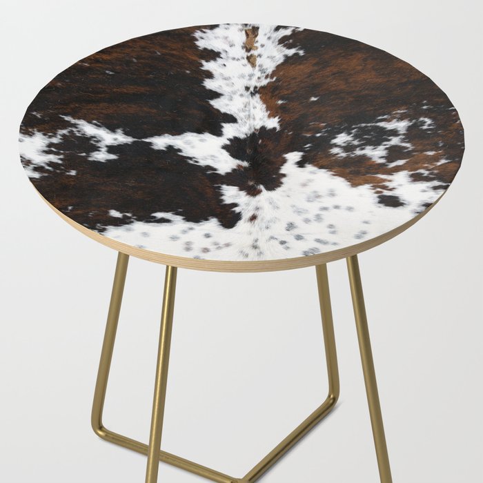 Modern cow hide animal print Side Table Gallery Image 2