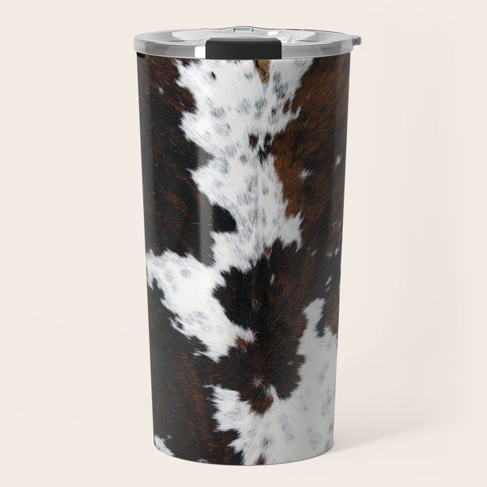Modern cow hide animal print Travel Mug Gallery Image 1
