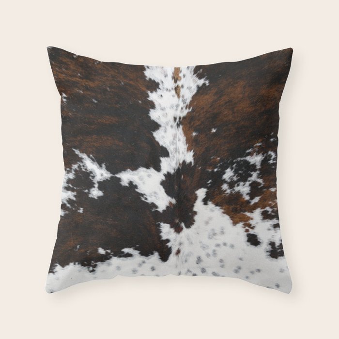 Modern cow hide animal print Throw Pillow Gallery Image 6